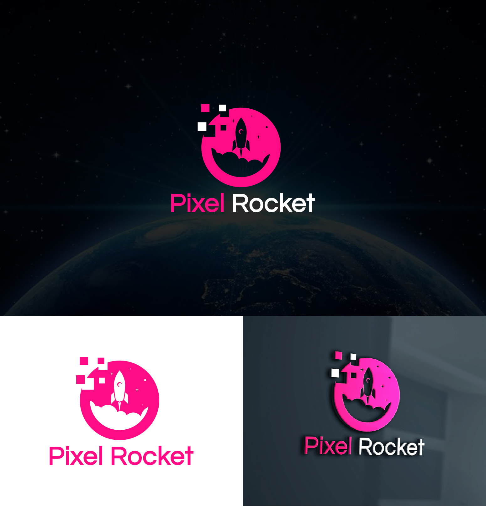Logo Design by 4tech services for Pixel Rocket | Design #36495533