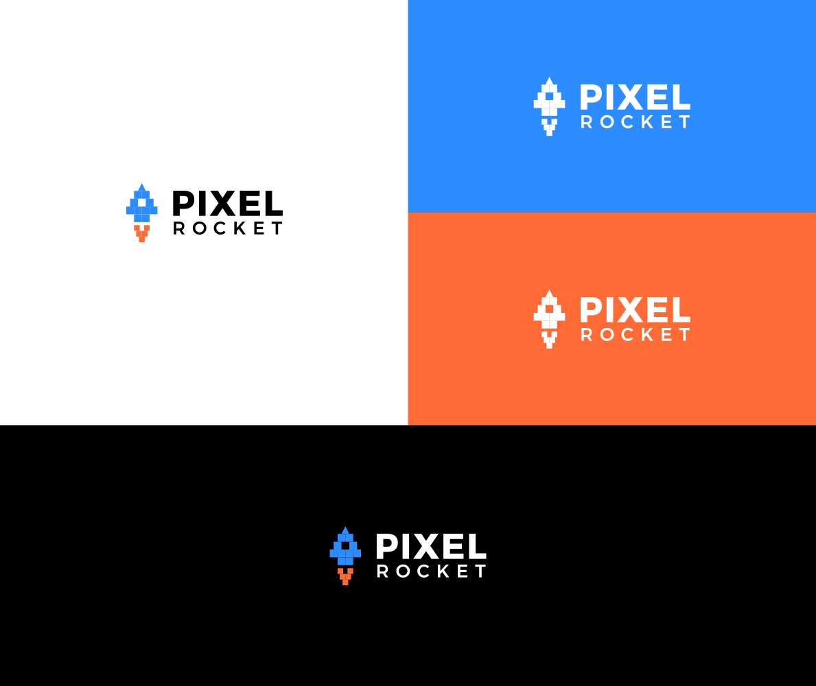 Logo Design by Riaper for Pixel Rocket | Design #36484844