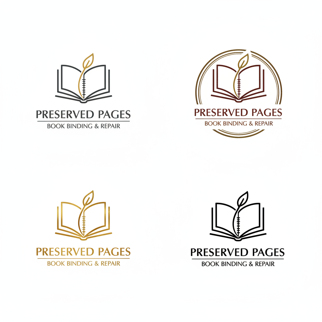 Logo Design by Taha_01 for Preserved Pages | Design #36499127