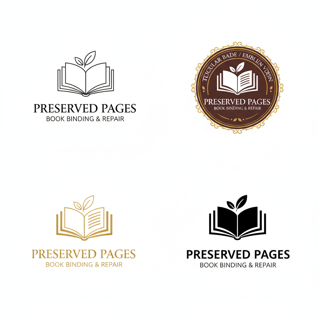 Logo Design by Taha_01 for Preserved Pages | Design #36499156