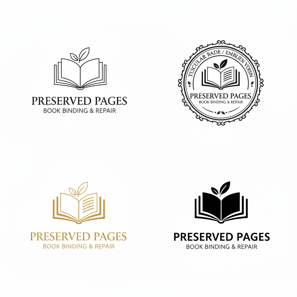 Logo Design by Taha_01 for Preserved Pages | Design #36499165