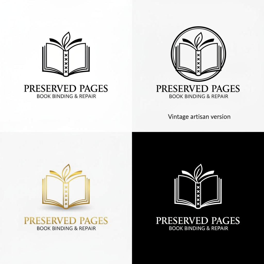 Logo Design by Taha_01 for Preserved Pages | Design #36499168