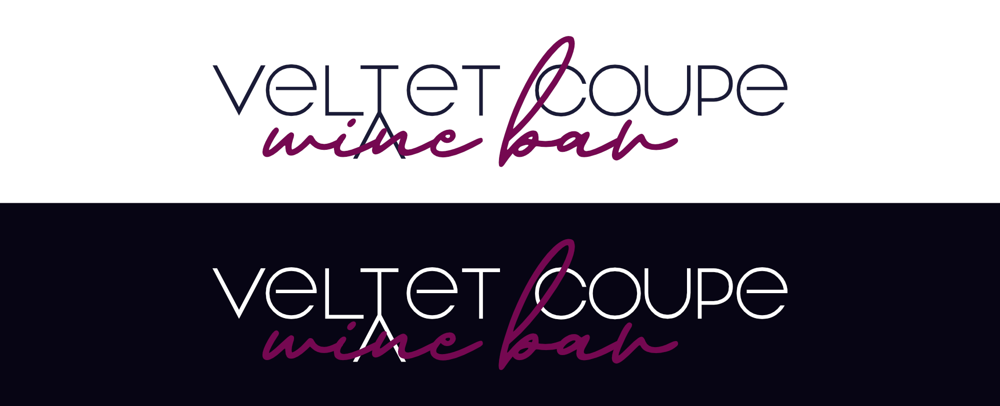 Logo Design by Zarina Tama for Velvet Coupe Wine Bar | Design #36534036