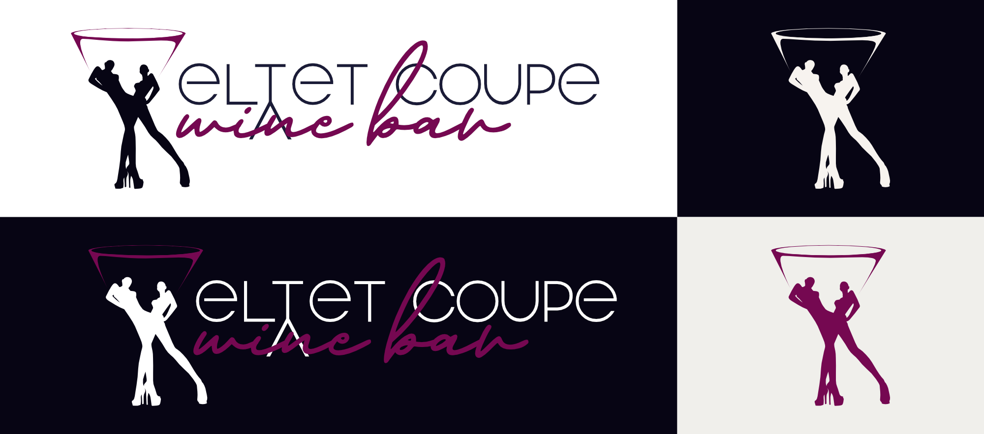 Logo Design by Zarina Tama for Velvet Coupe Wine Bar | Design #36536994