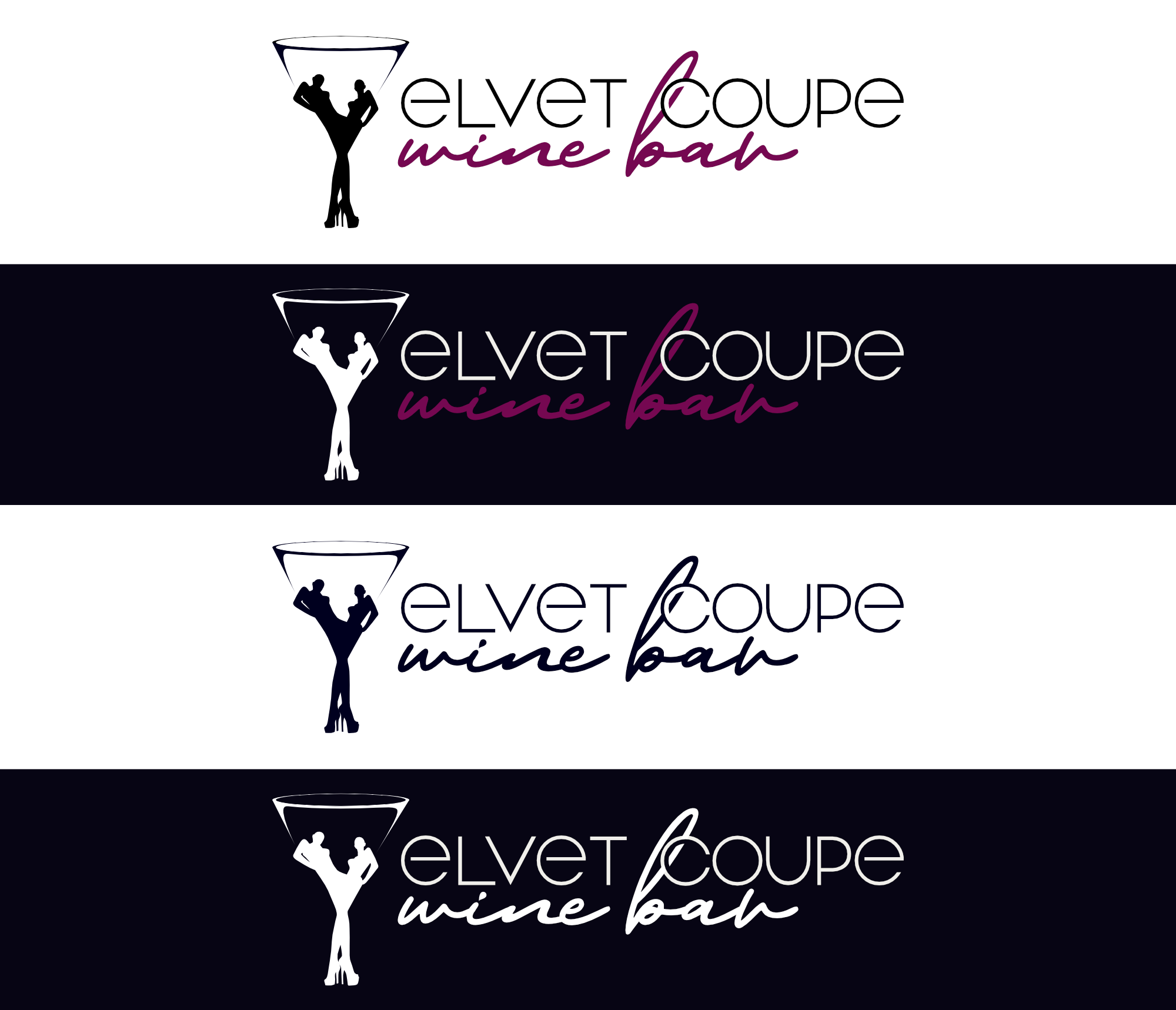 Logo Design by Zarina Tama for Velvet Coupe Wine Bar | Design #36537011