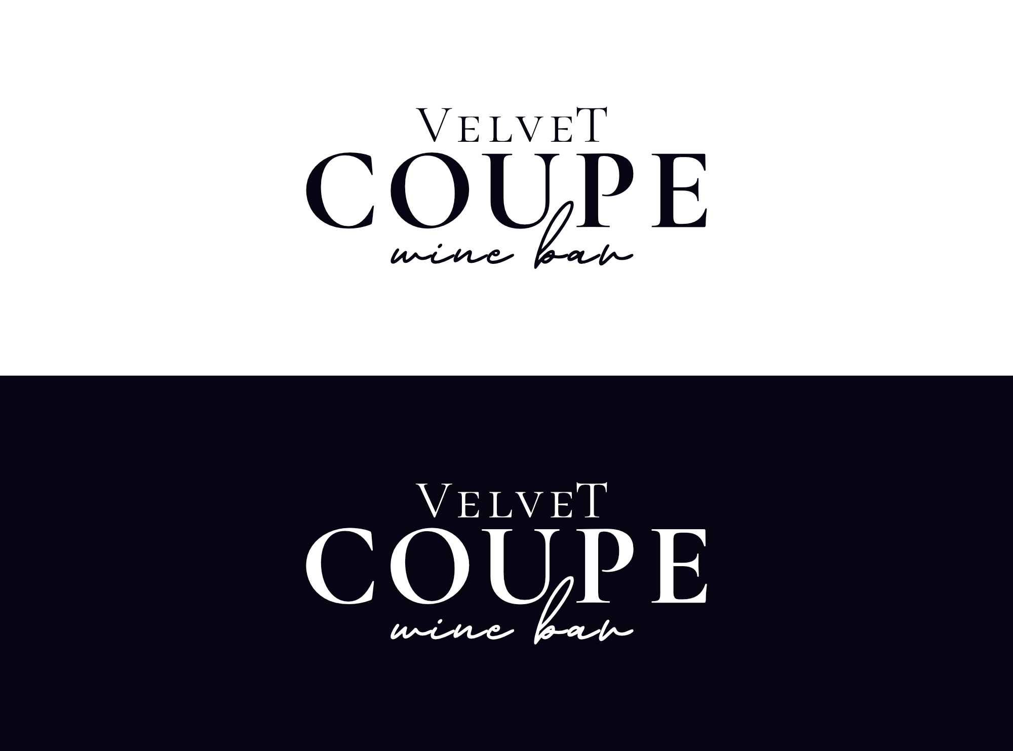 Logo Design by Zarina Tama for Velvet Coupe Wine Bar | Design #36567237