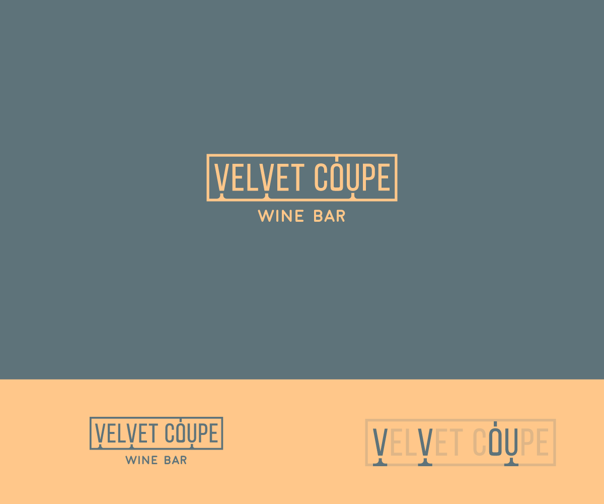 Logo Design by SRJ for Velvet Coupe Wine Bar | Design #36507258