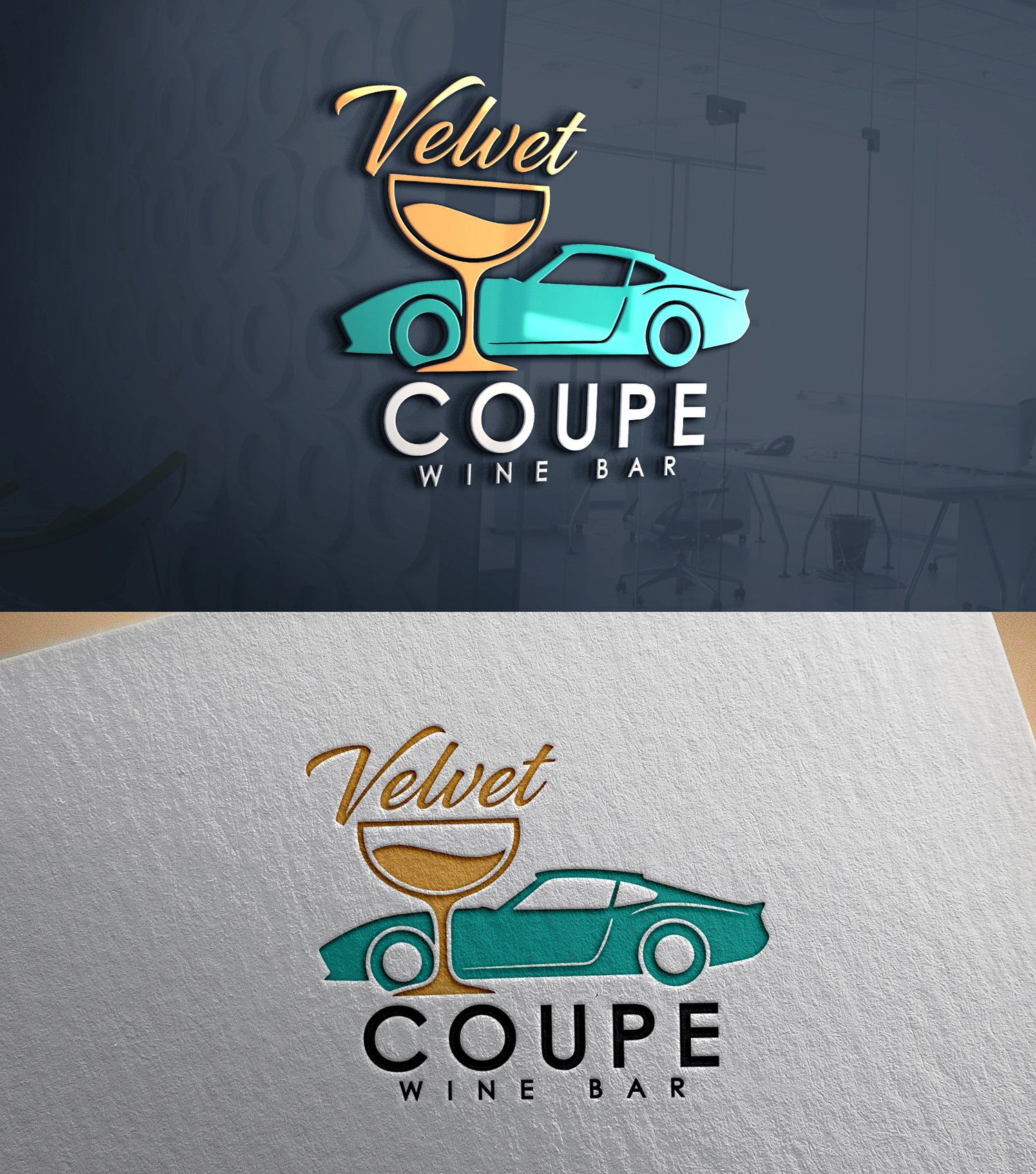 Logo Design by 24ksunny for Velvet Coupe Wine Bar | Design #36509235