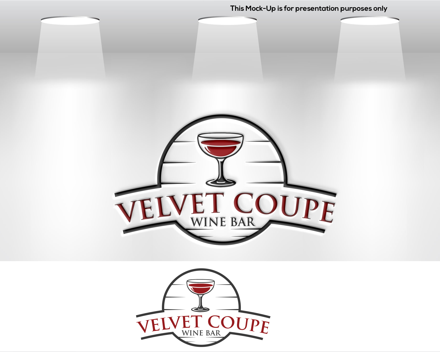 Logo Design by dubel ko for Velvet Coupe Wine Bar | Design #36509718