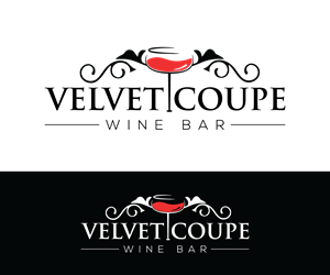 Logo Design by m@h!r for Velvet Coupe Wine Bar | Design: #36527129