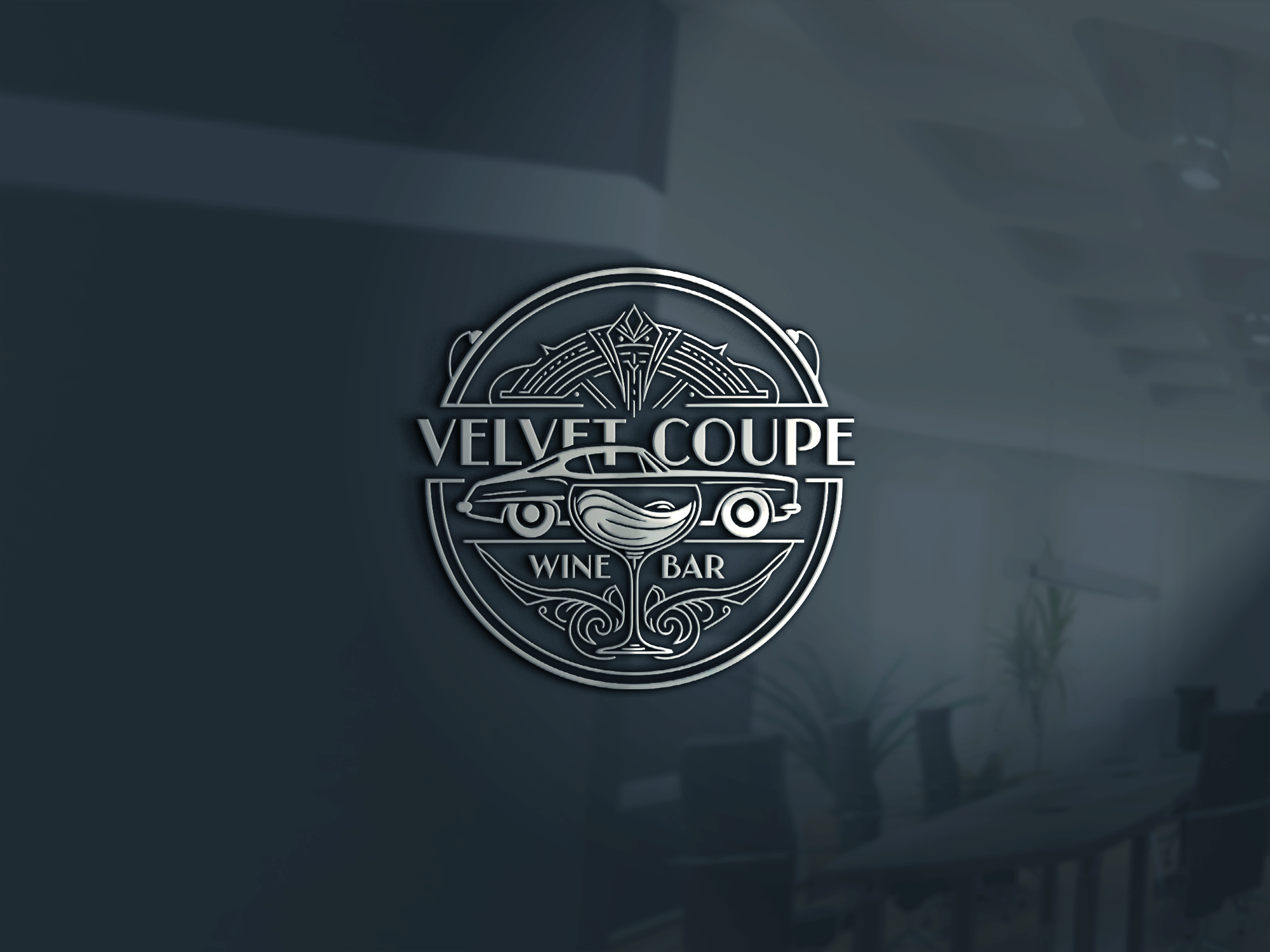 Logo Design by silamutibibini for Velvet Coupe Wine Bar | Design #36512228