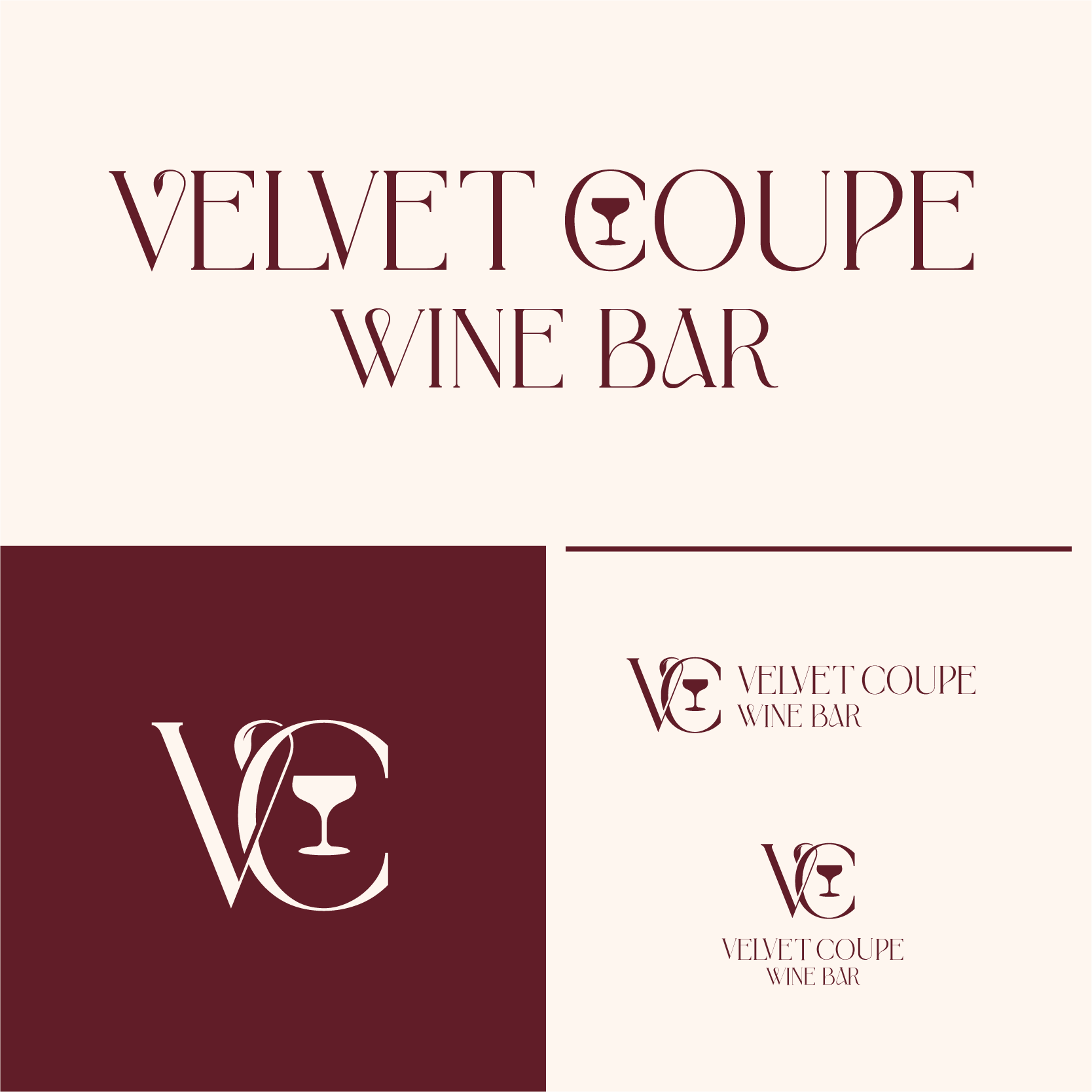 Logo Design by cherryfine for Velvet Coupe Wine Bar | Design #36509378