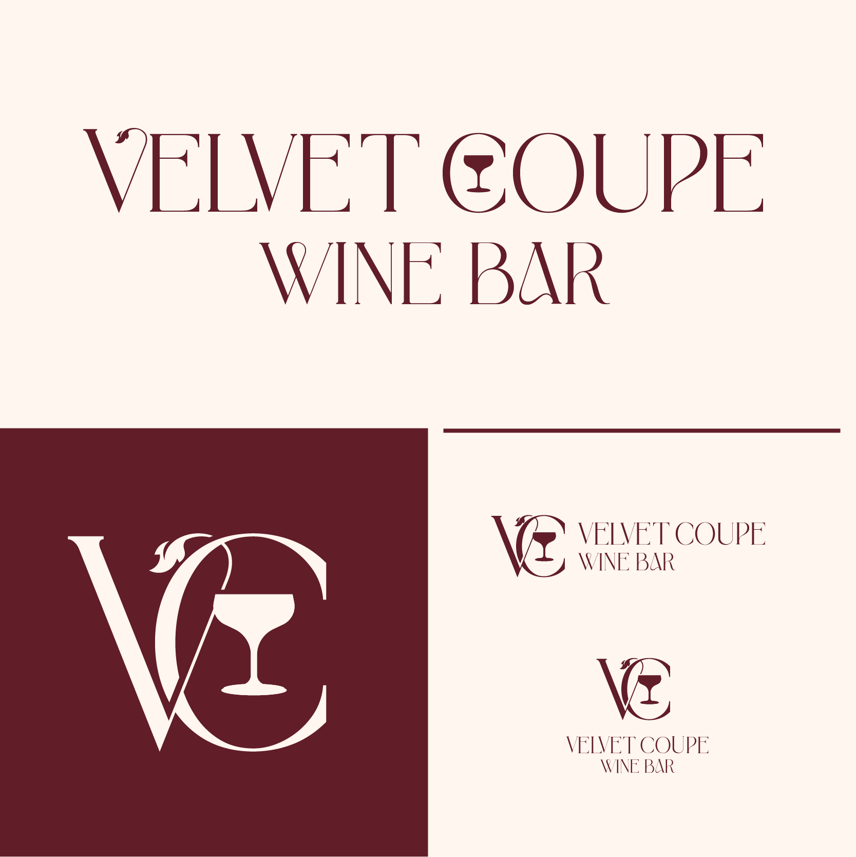Design de Logo par cherryfine pour Velvet Coupe Wine Bar | Design #36509480