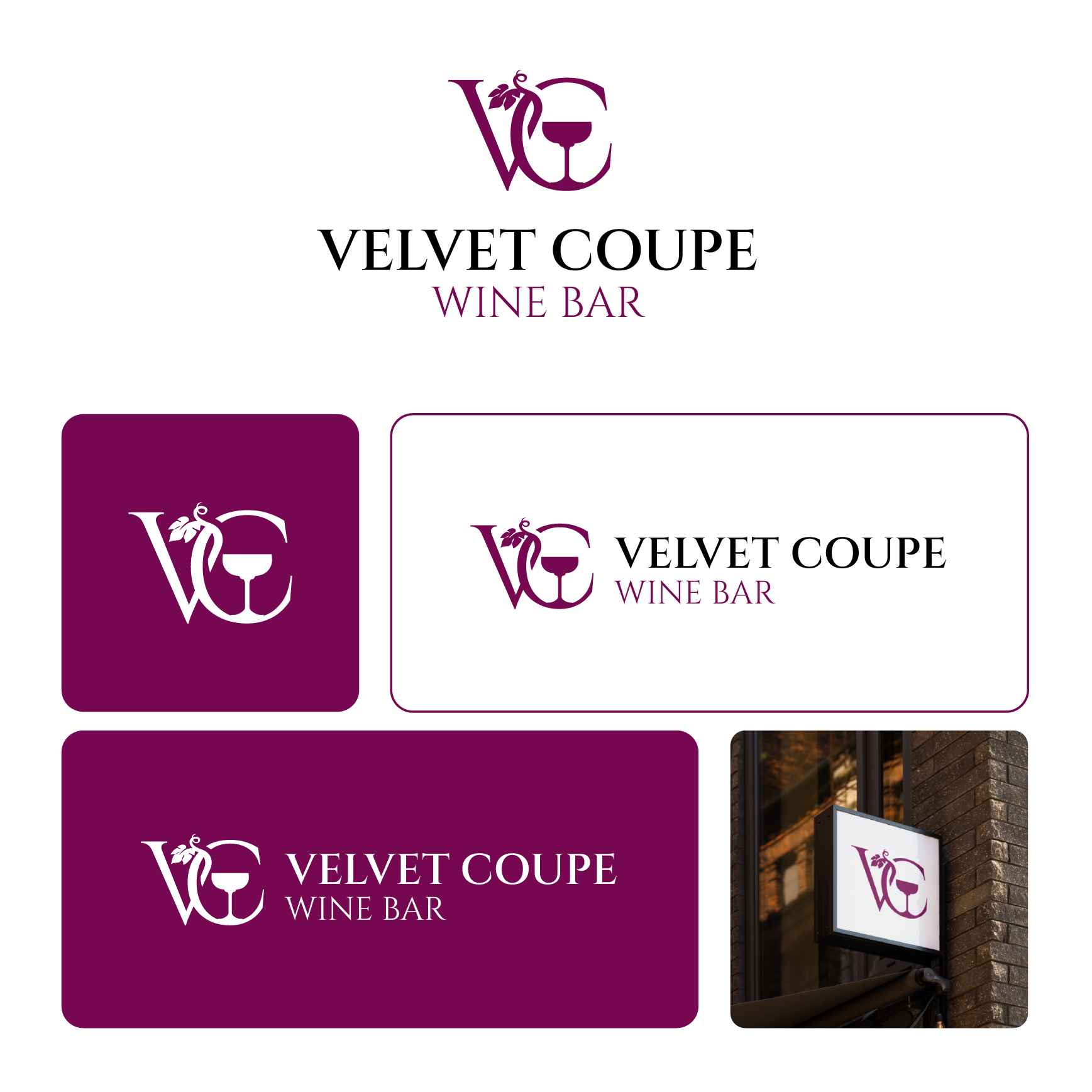 Logo Design by cherryfine for Velvet Coupe Wine Bar | Design #36548134