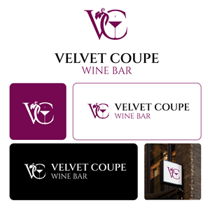 Logo Design by cherryfine for Velvet Coupe Wine Bar | Design: #36548966