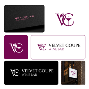 Logo Design by cherryfine for Velvet Coupe Wine Bar | Design: #36558432