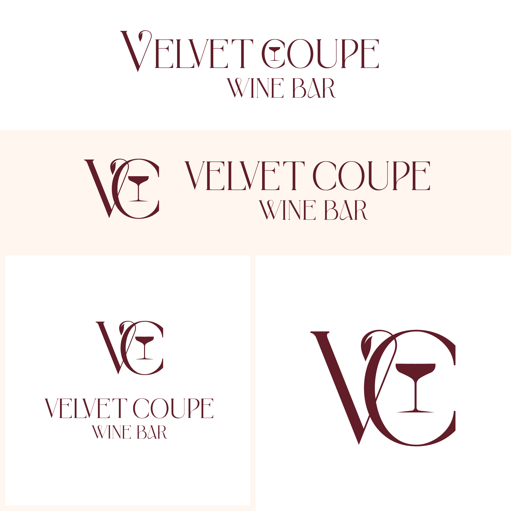 Logo Design by cherryfine for Velvet Coupe Wine Bar | Design #36563563