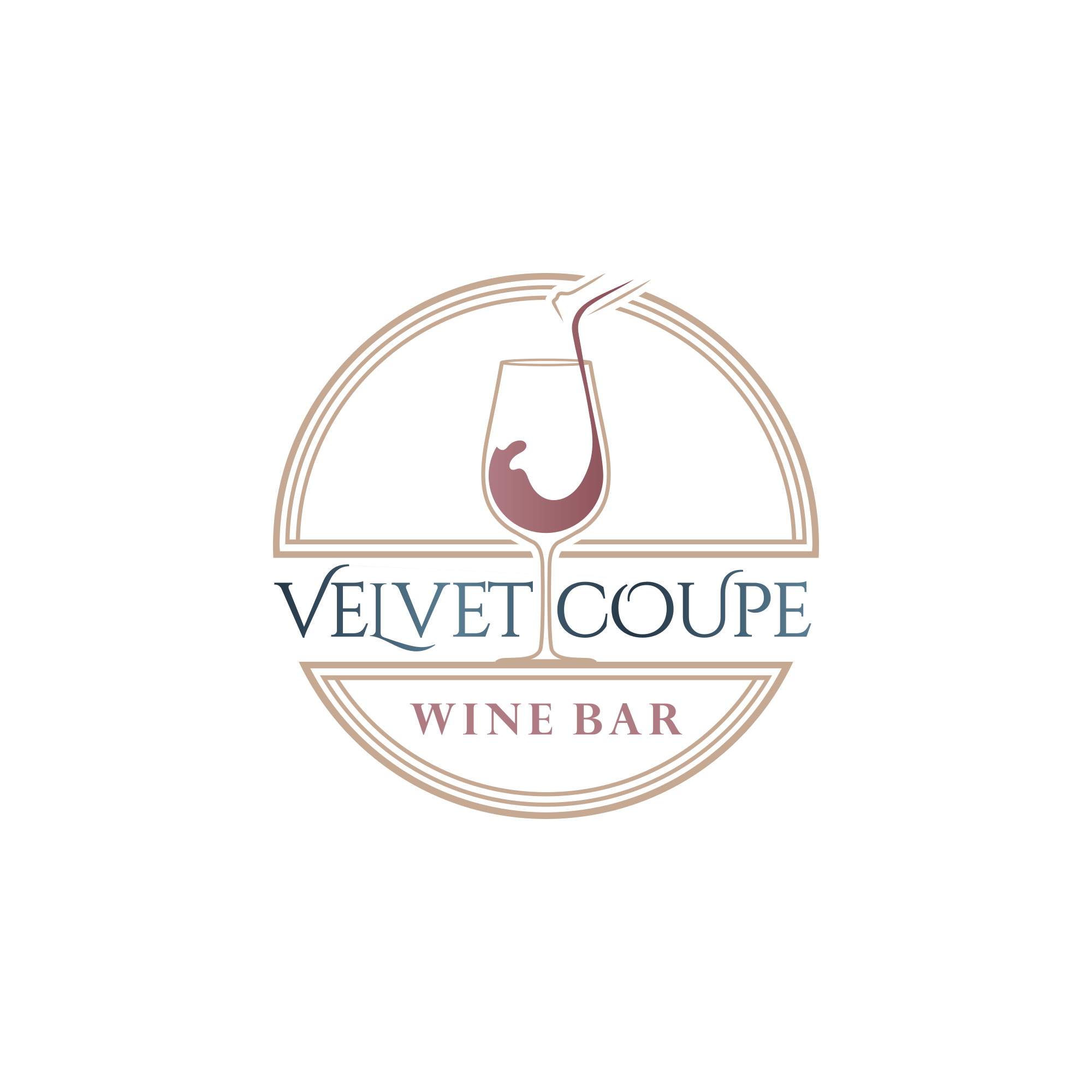 Logo Design by Ambarabby Design for Velvet Coupe Wine Bar | Design #36558260