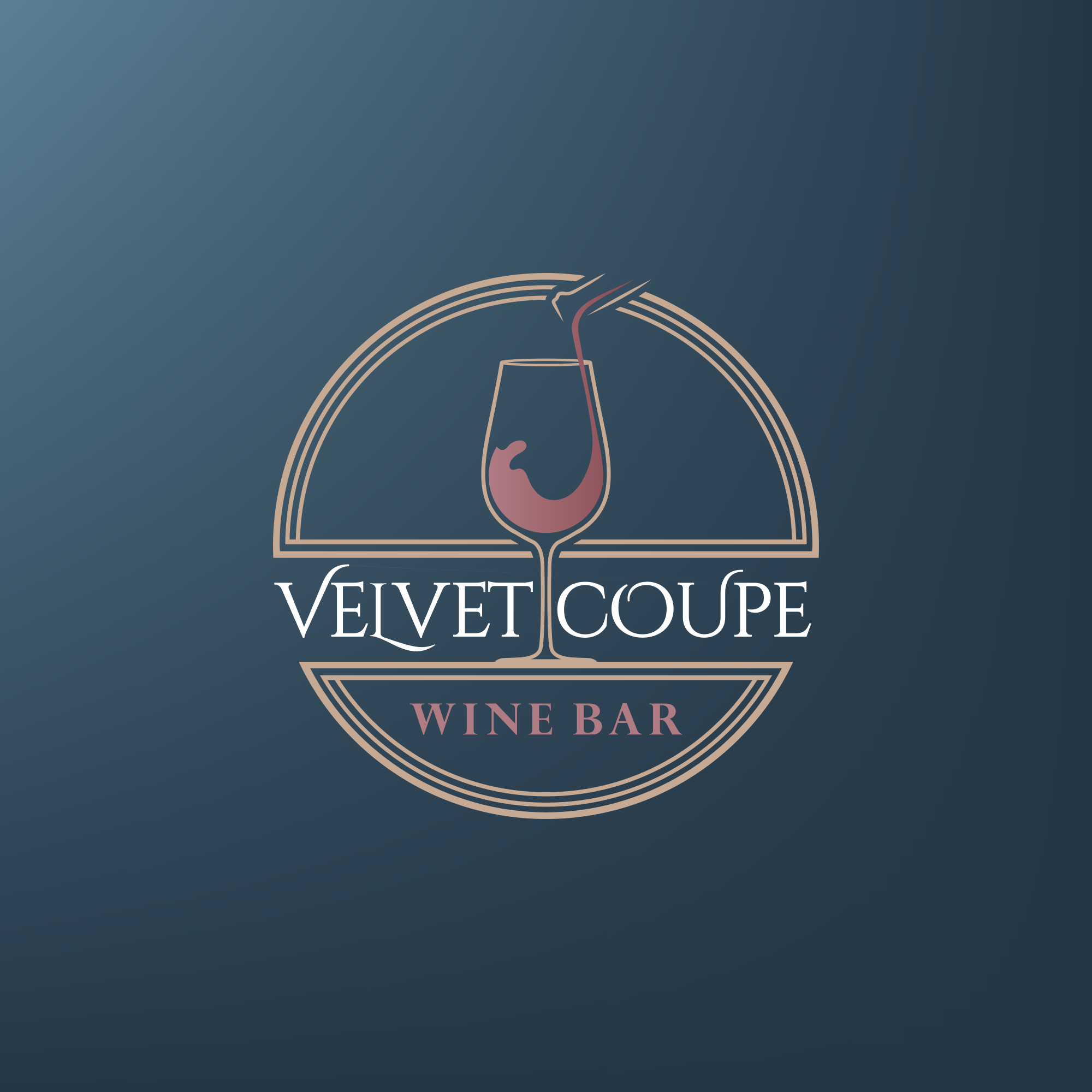 Logo Design by Ambarabby Design for Velvet Coupe Wine Bar | Design #36558261
