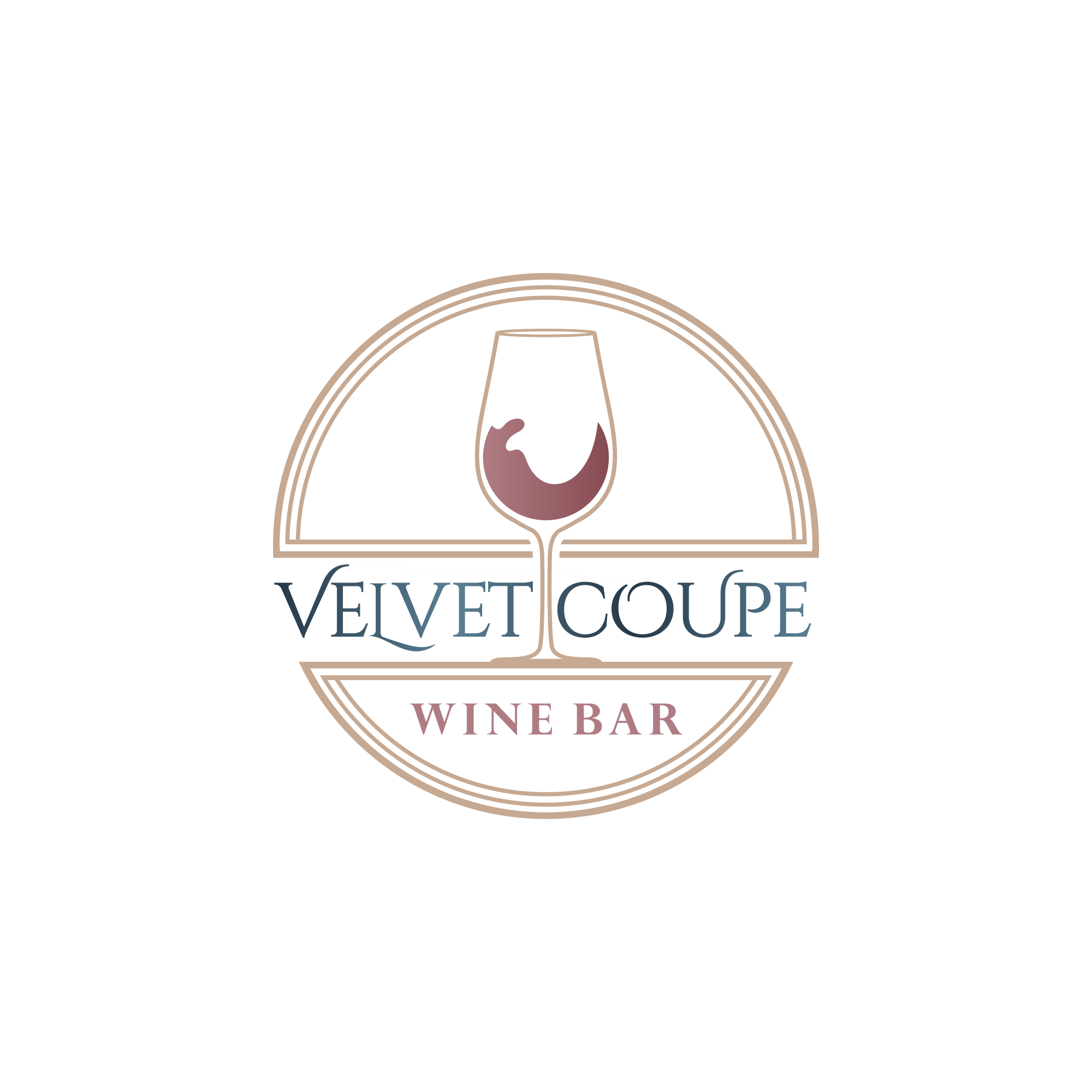 Logo Design by Ambarabby Design for Velvet Coupe Wine Bar | Design #36558266