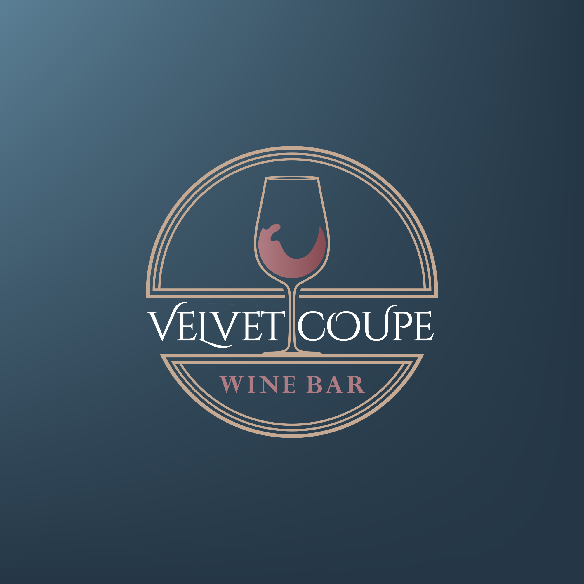 Logo Design by Ambarabby Design for Velvet Coupe Wine Bar | Design #36558267