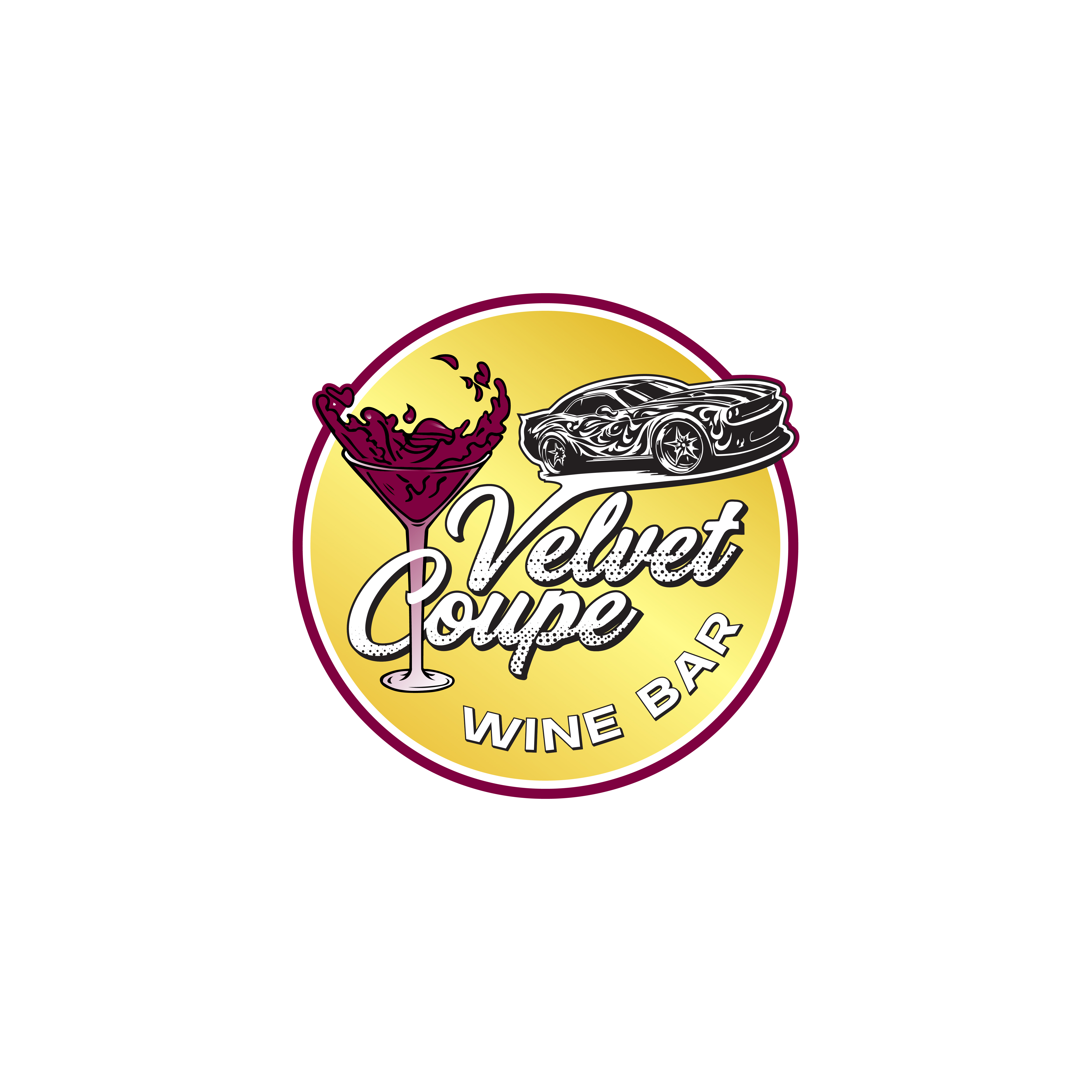 Logo Design by Merin gopi for Velvet Coupe Wine Bar | Design #36559598