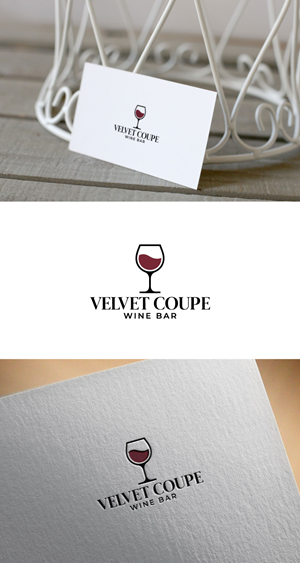 Logo Design by KING JM for Velvet Coupe Wine Bar | Design: #36512027