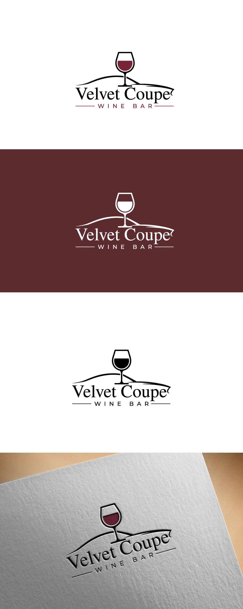 Logo Design by DesignVerse777 for Velvet Coupe Wine Bar | Design #36538358