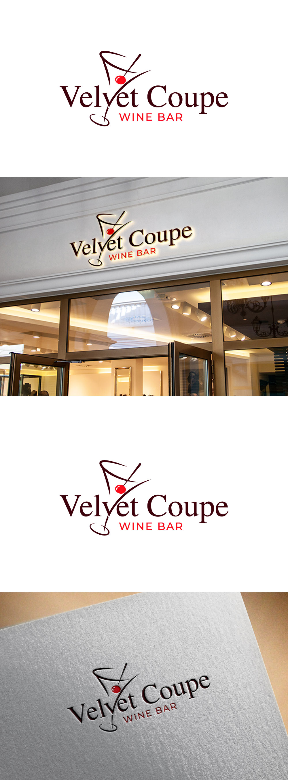 Logo Design by DesignVerse777 for Velvet Coupe Wine Bar | Design #36538361