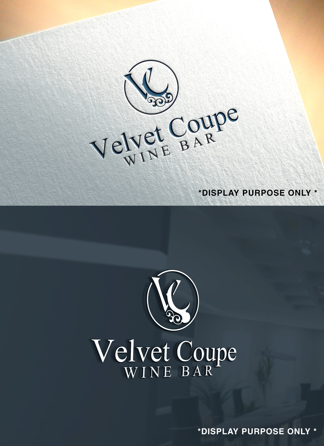 Logo Design by RaKu 2 for Velvet Coupe Wine Bar | Design #36528697