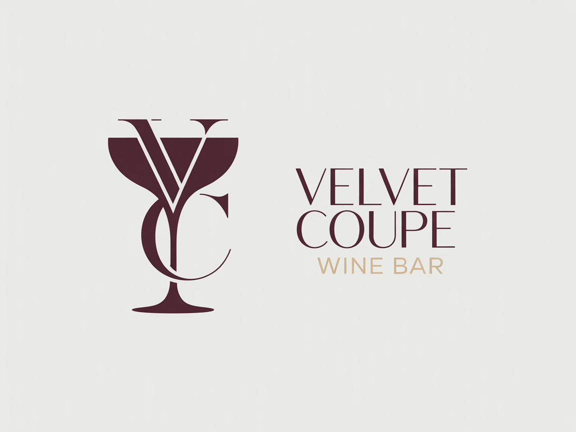 Diseño de Logo por BEANDESIGN^_^ para Velvet Coupe Wine Bar | Diseño #36540974