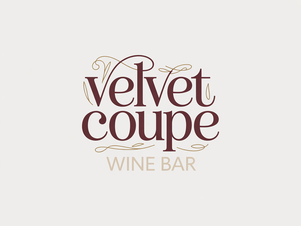 Logo Design by BEANDESIGN^_^ for Velvet Coupe Wine Bar | Design #36540976