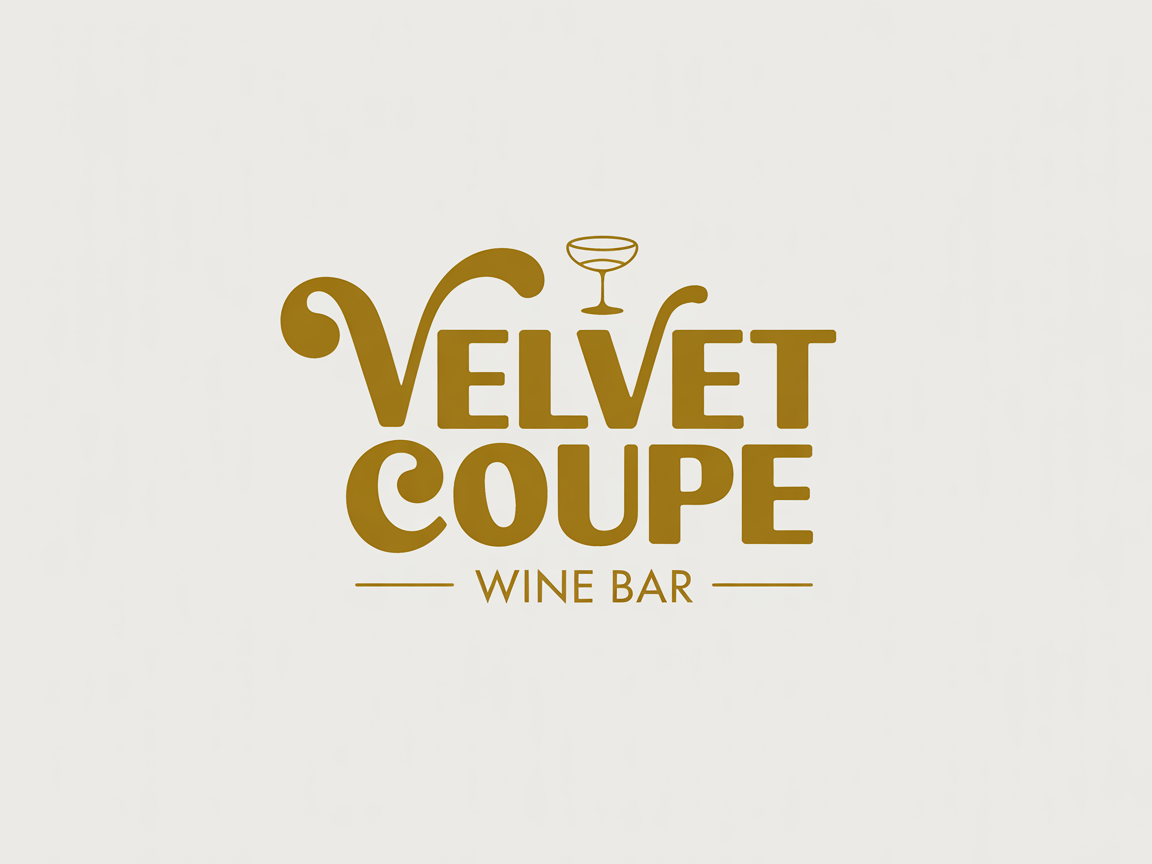 Logo Design by BEANDESIGN^_^ for Velvet Coupe Wine Bar | Design #36540977
