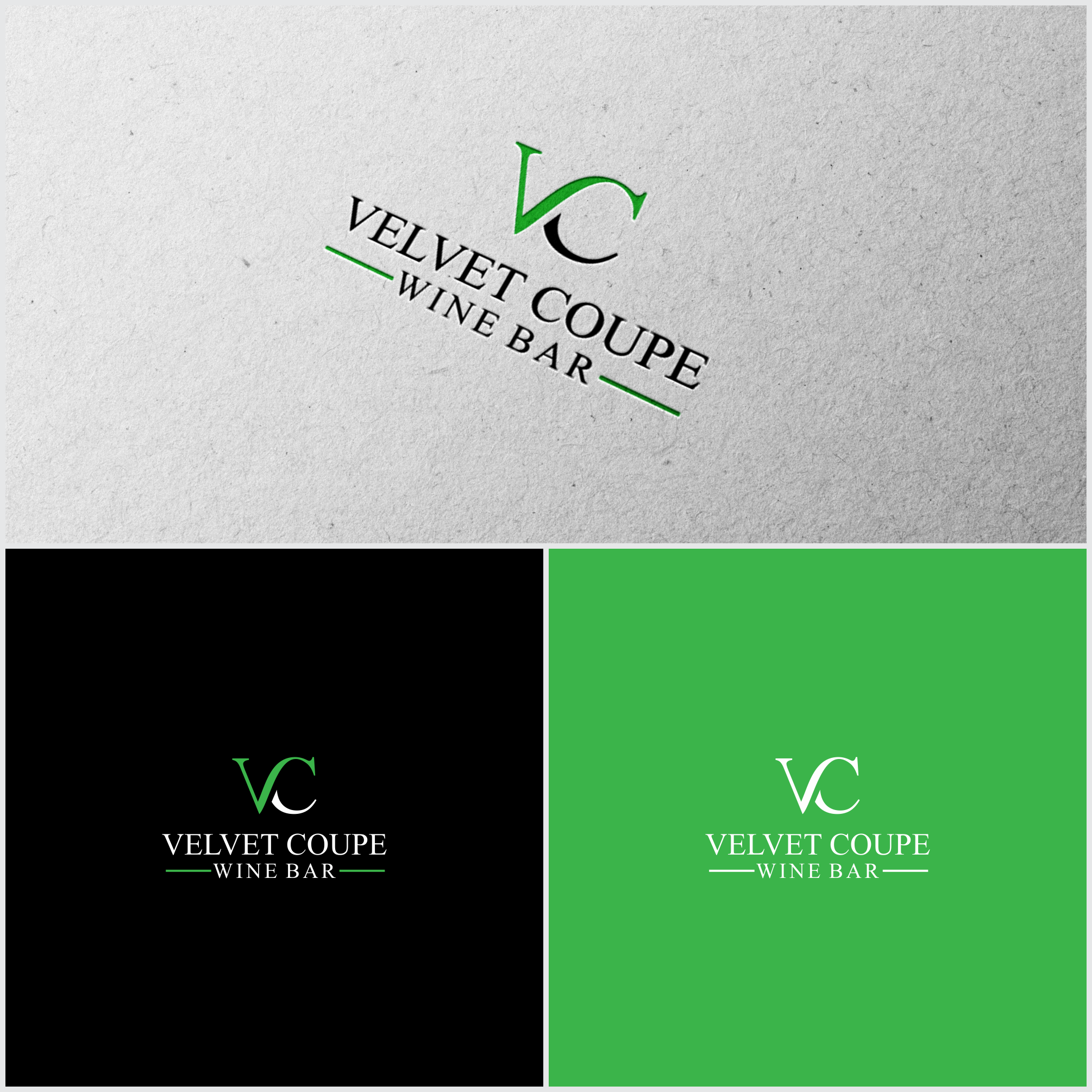 Logo Design by marselino ™ for Velvet Coupe Wine Bar | Design #36512082