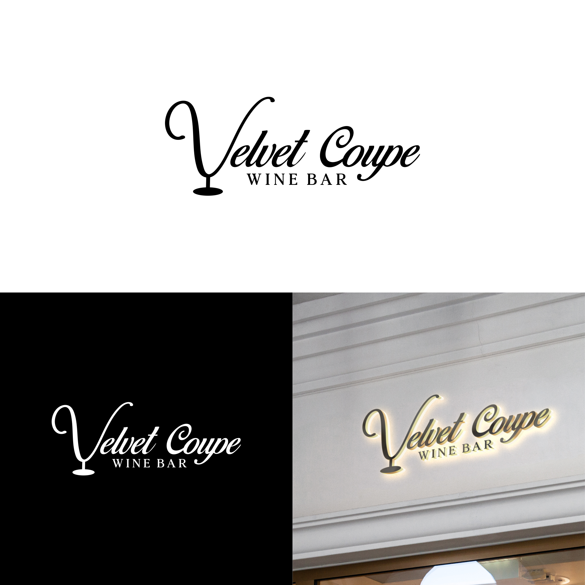 Logo Design by ni9 for Velvet Coupe Wine Bar | Design #36531700