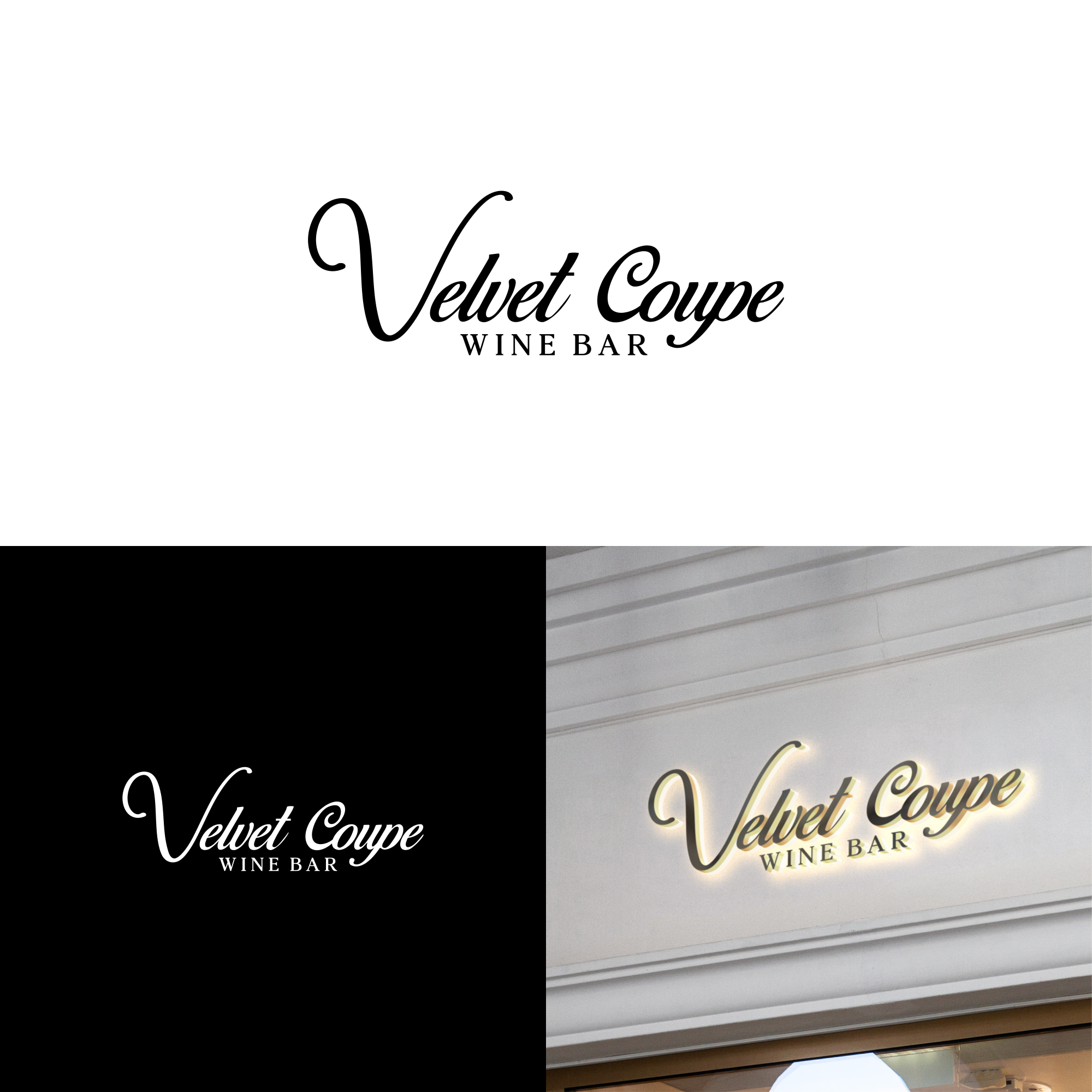 Logo Design by ni9 for Velvet Coupe Wine Bar | Design #36531708
