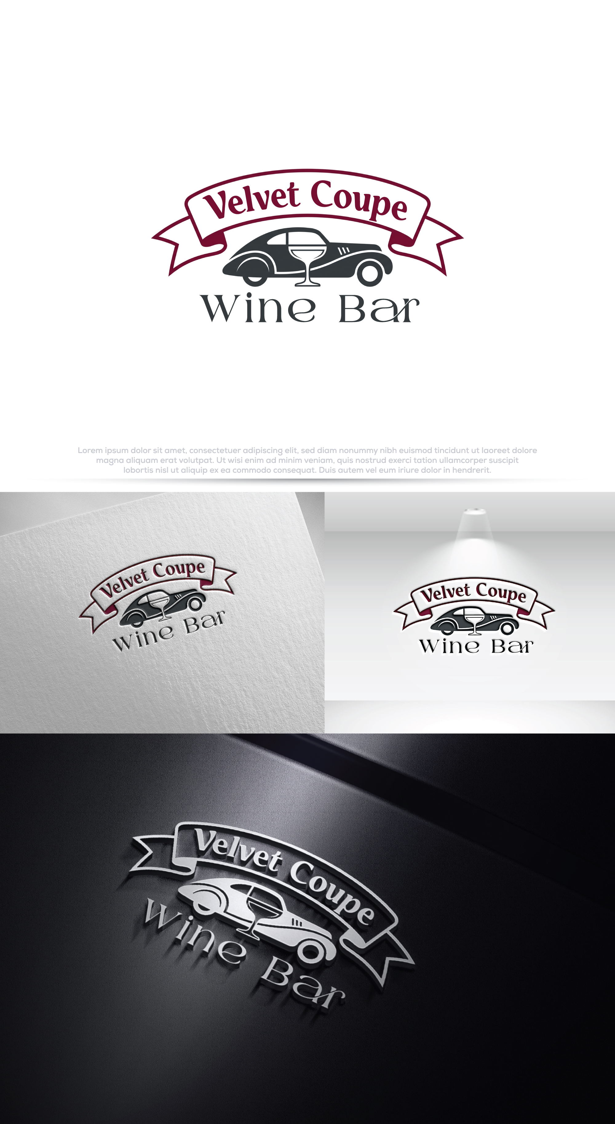 Logo Design by Pilot_DesignR™ for Velvet Coupe Wine Bar | Design #36508183