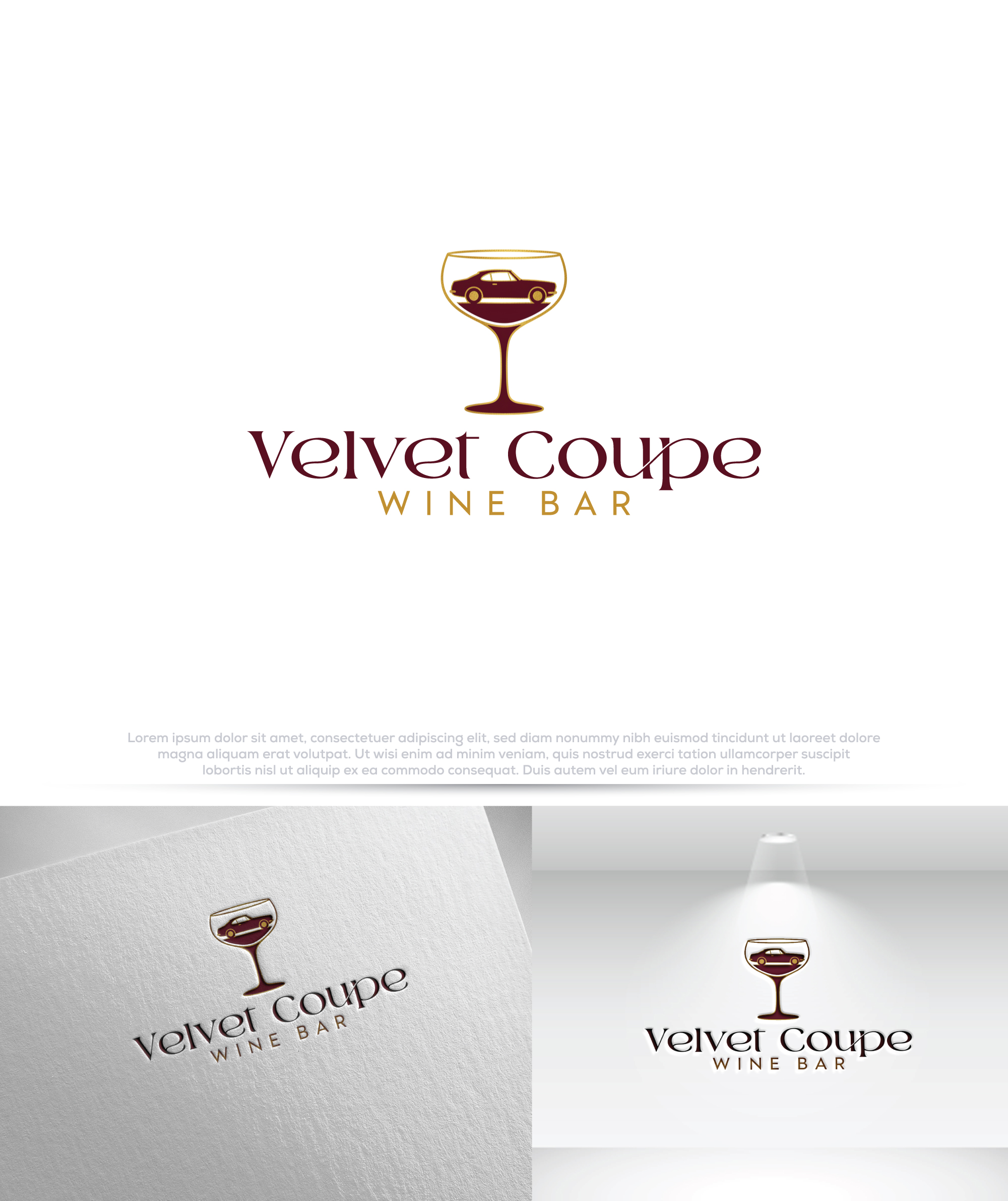 Logo Design by Pilot_DesignR™ for Velvet Coupe Wine Bar | Design #36508184