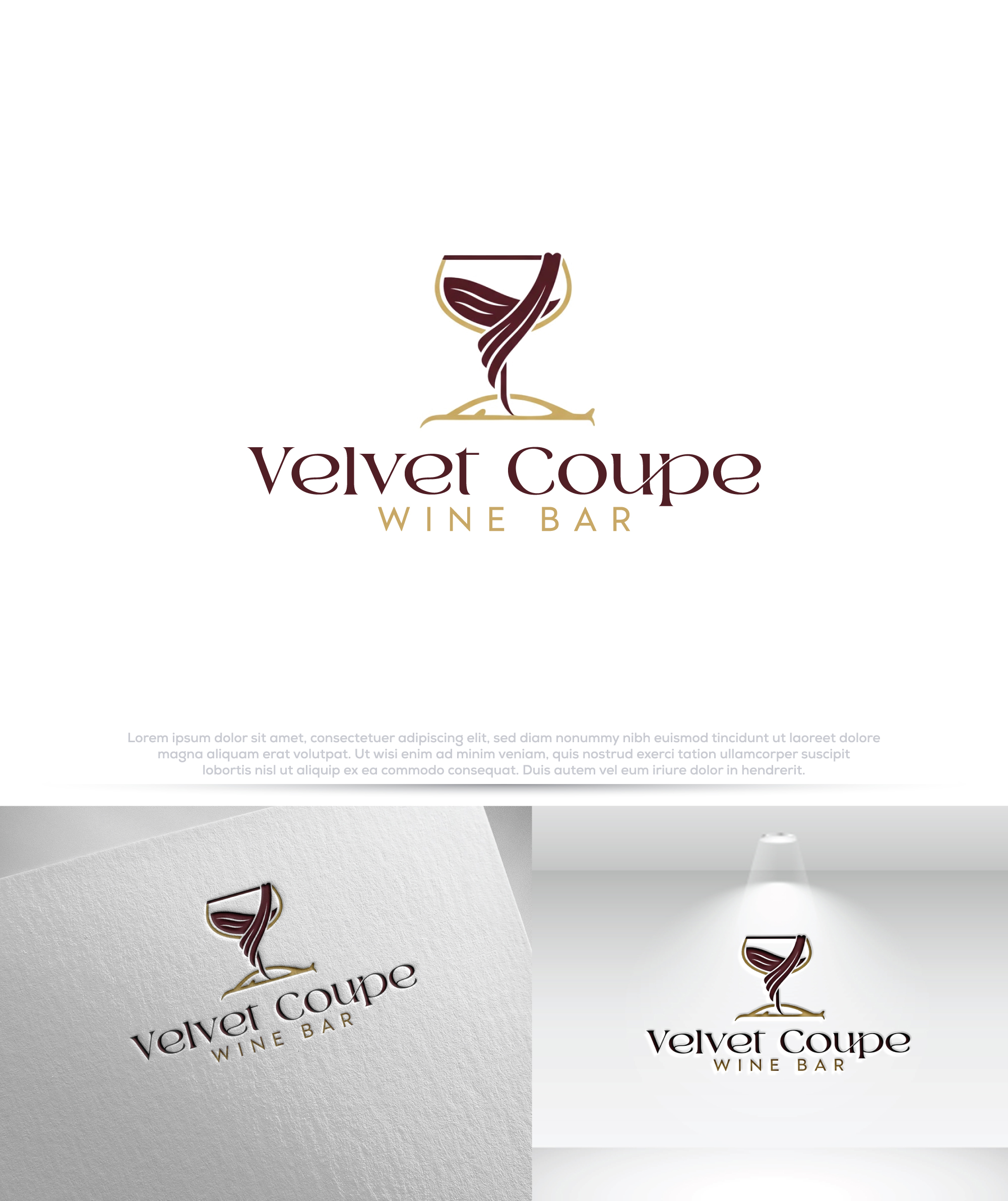 Logo Design by Pilot_DesignR™ for Velvet Coupe Wine Bar | Design #36508185