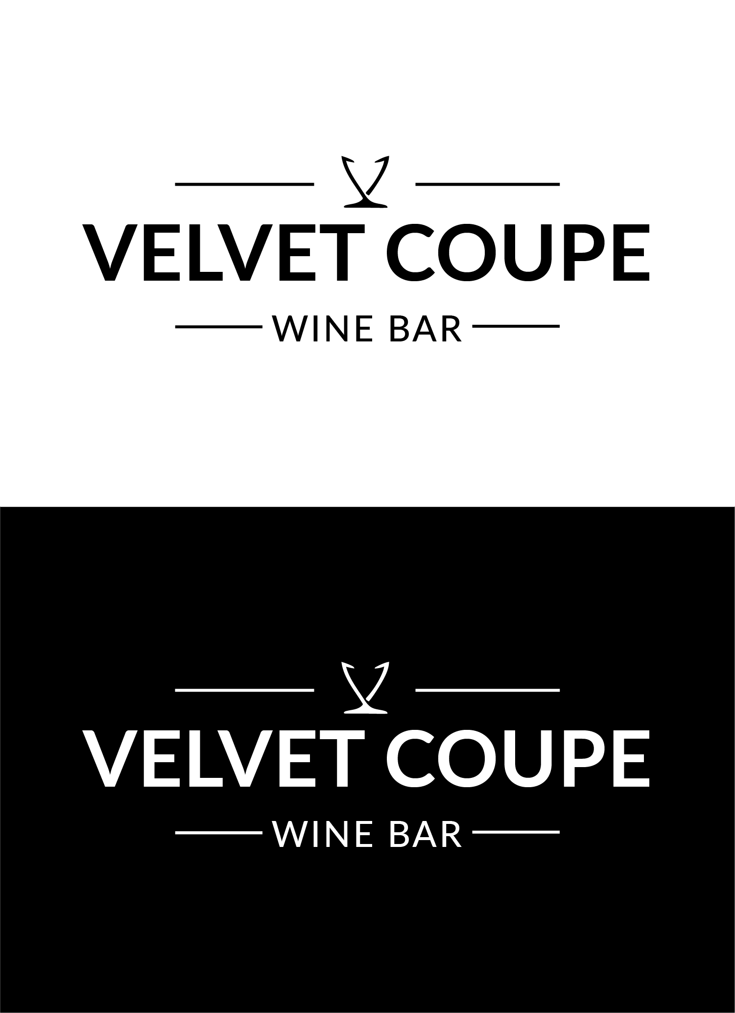 Logo Design by designs by Dylan for Velvet Coupe Wine Bar | Design #36540182