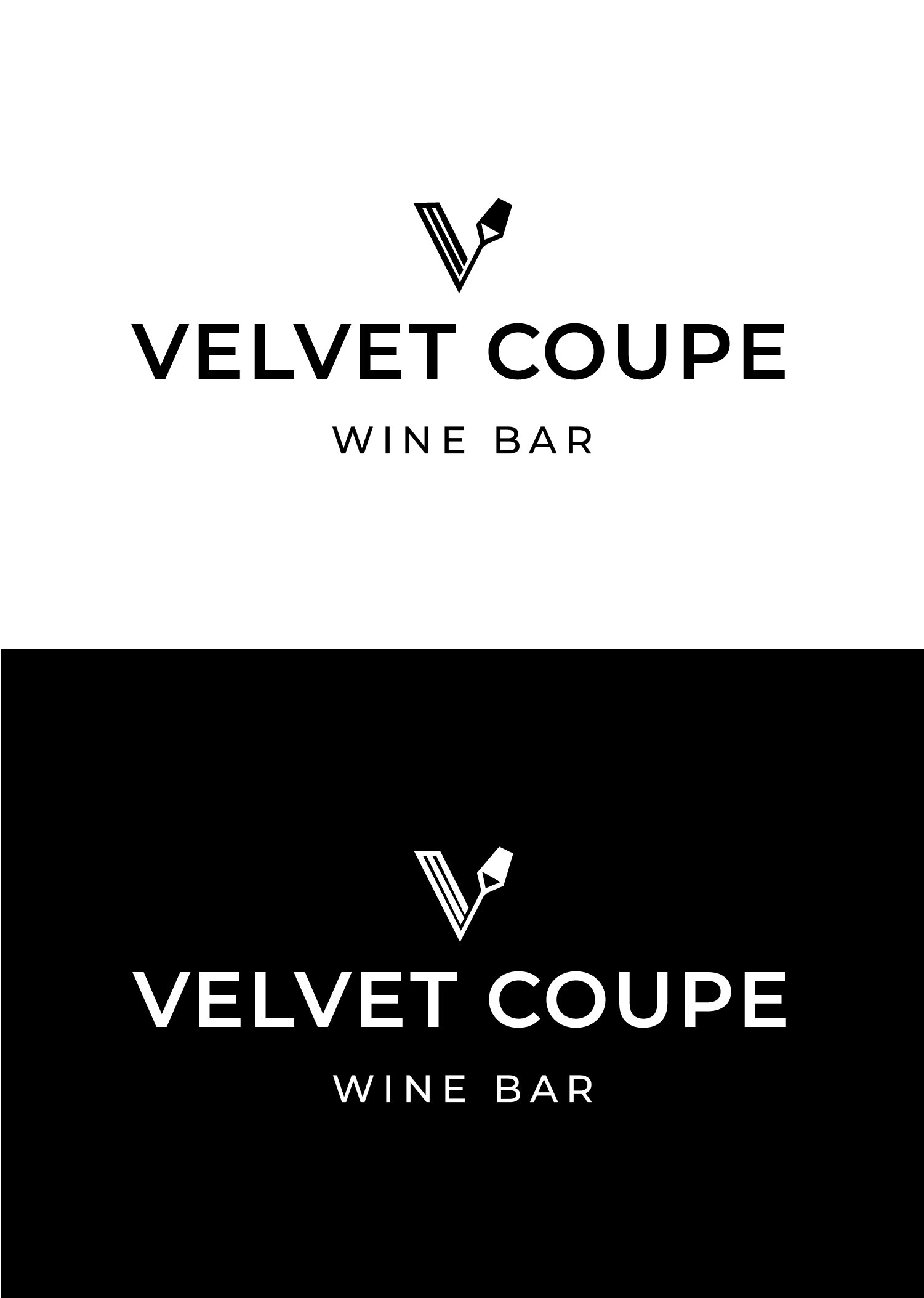 Logo Design by designs by Dylan for Velvet Coupe Wine Bar | Design #36540184