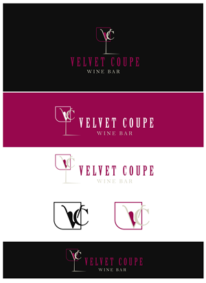 Logo Design by F a r i s a for Velvet Coupe Wine Bar | Design: #36513115