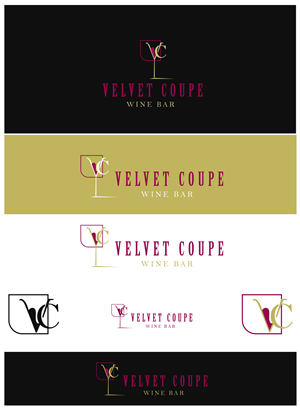 Logo Design by F a r i s a for Velvet Coupe Wine Bar | Design: #36513116