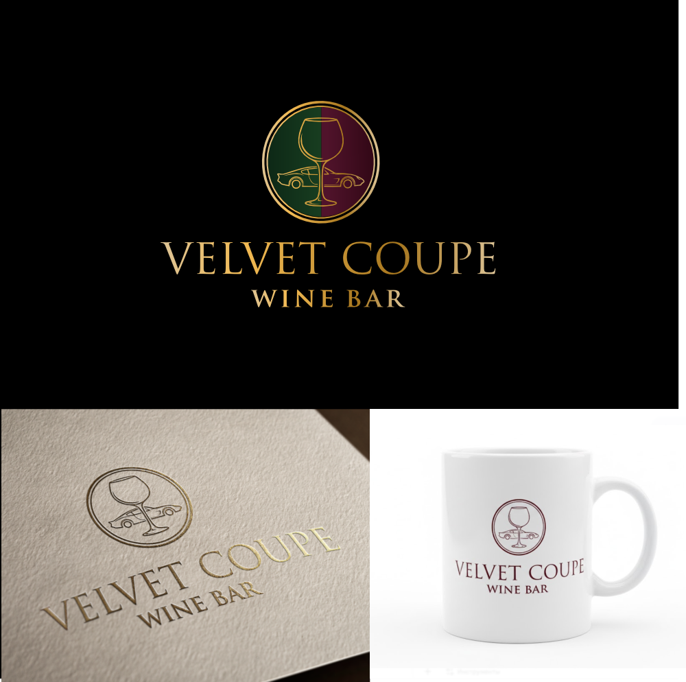 Logo Design by ciolena for Velvet Coupe Wine Bar | Design #36537855