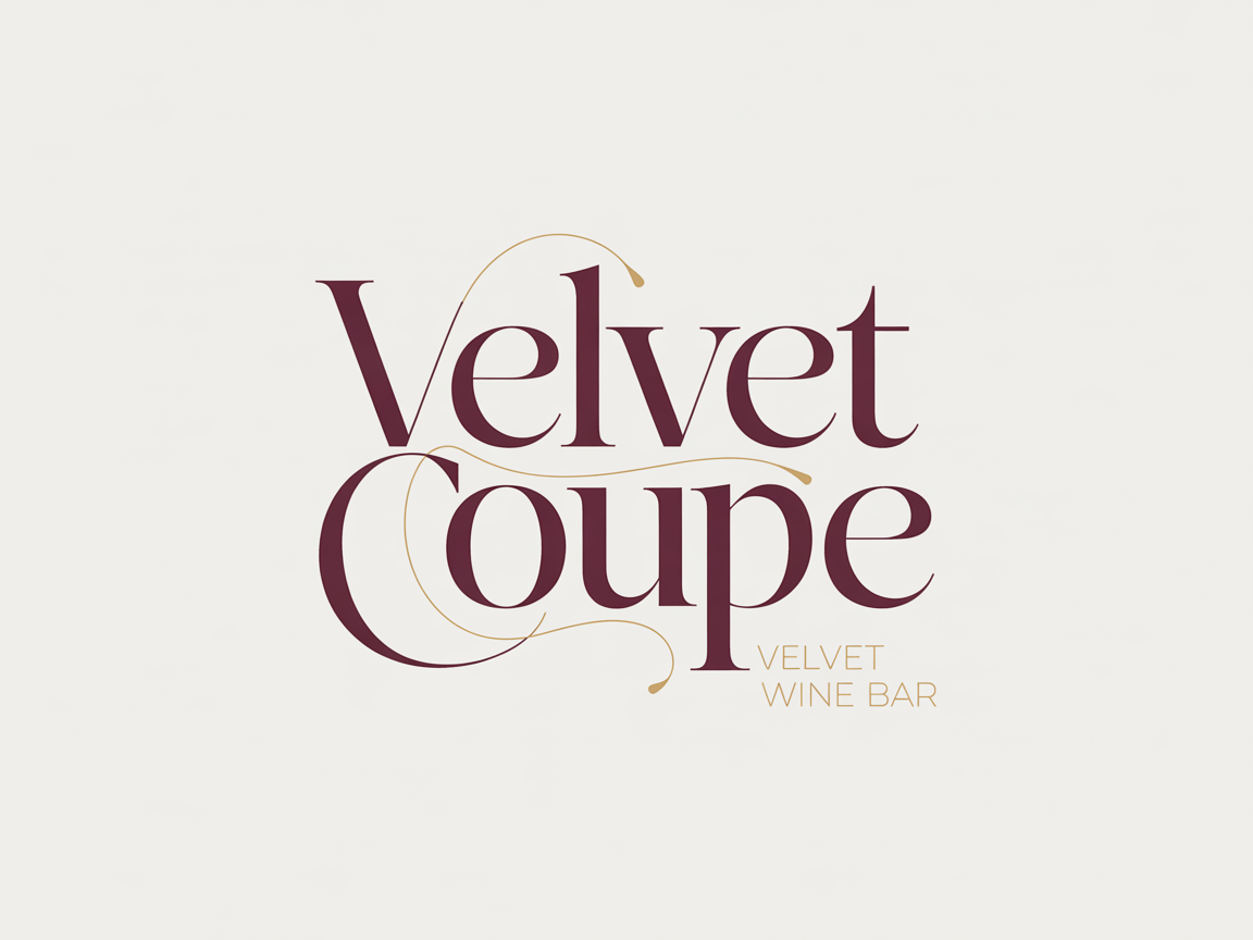 Logo Design by Shasa_Dara02 for Velvet Coupe Wine Bar | Design #36540970