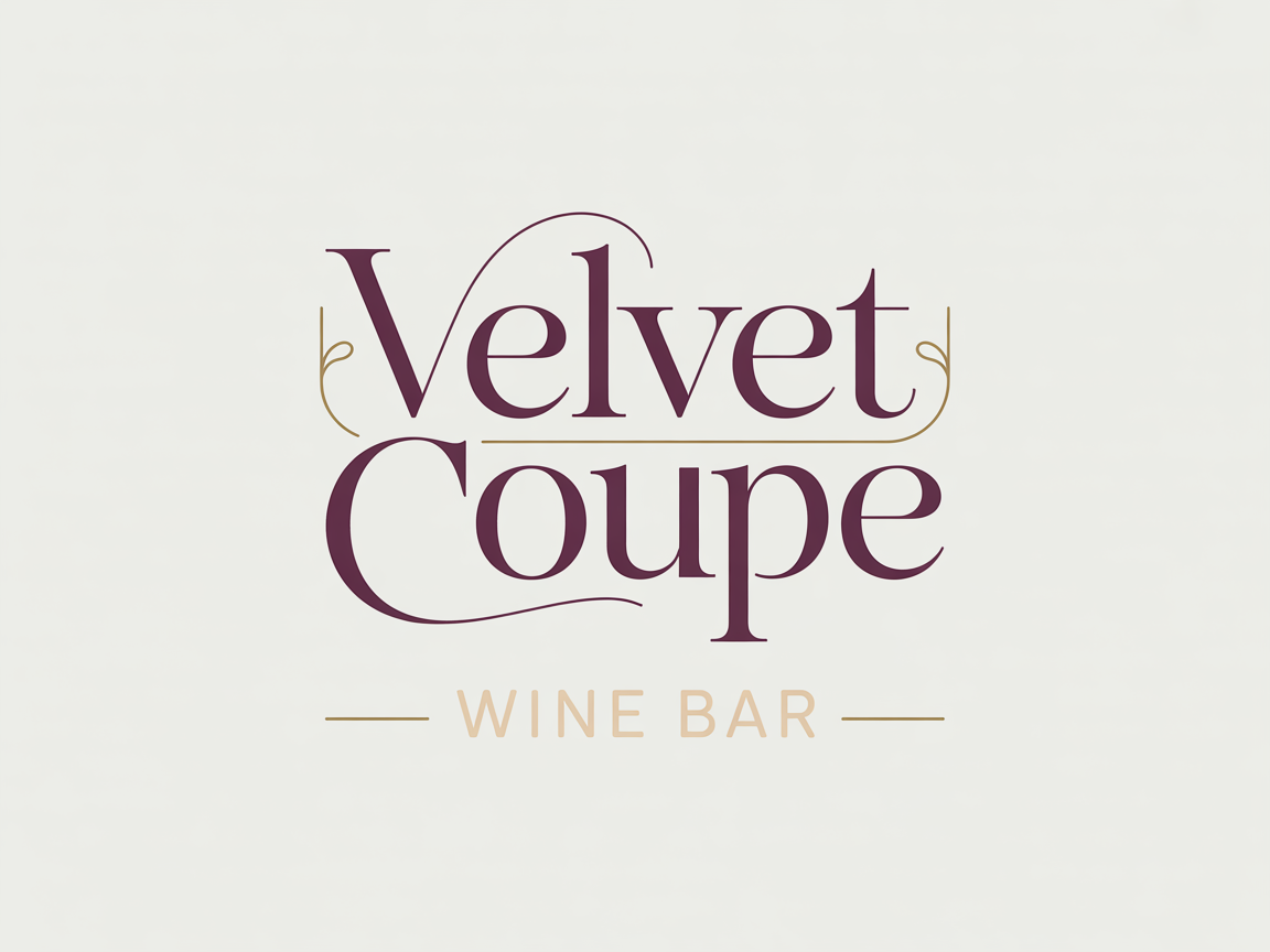 Logo Design by Shasa_Dara02 for Velvet Coupe Wine Bar | Design #36540972