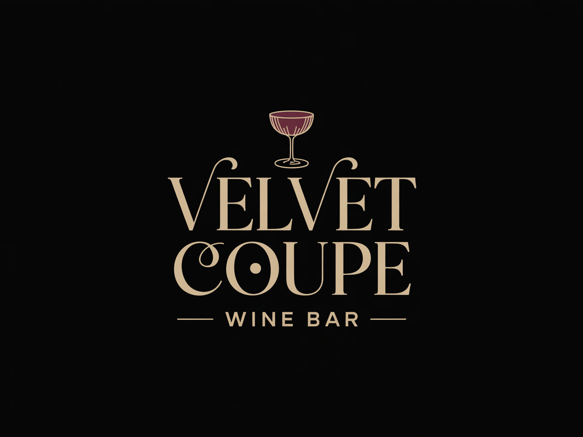 Diseño de Logo por echosaputro para Velvet Coupe Wine Bar | Diseño #36540963