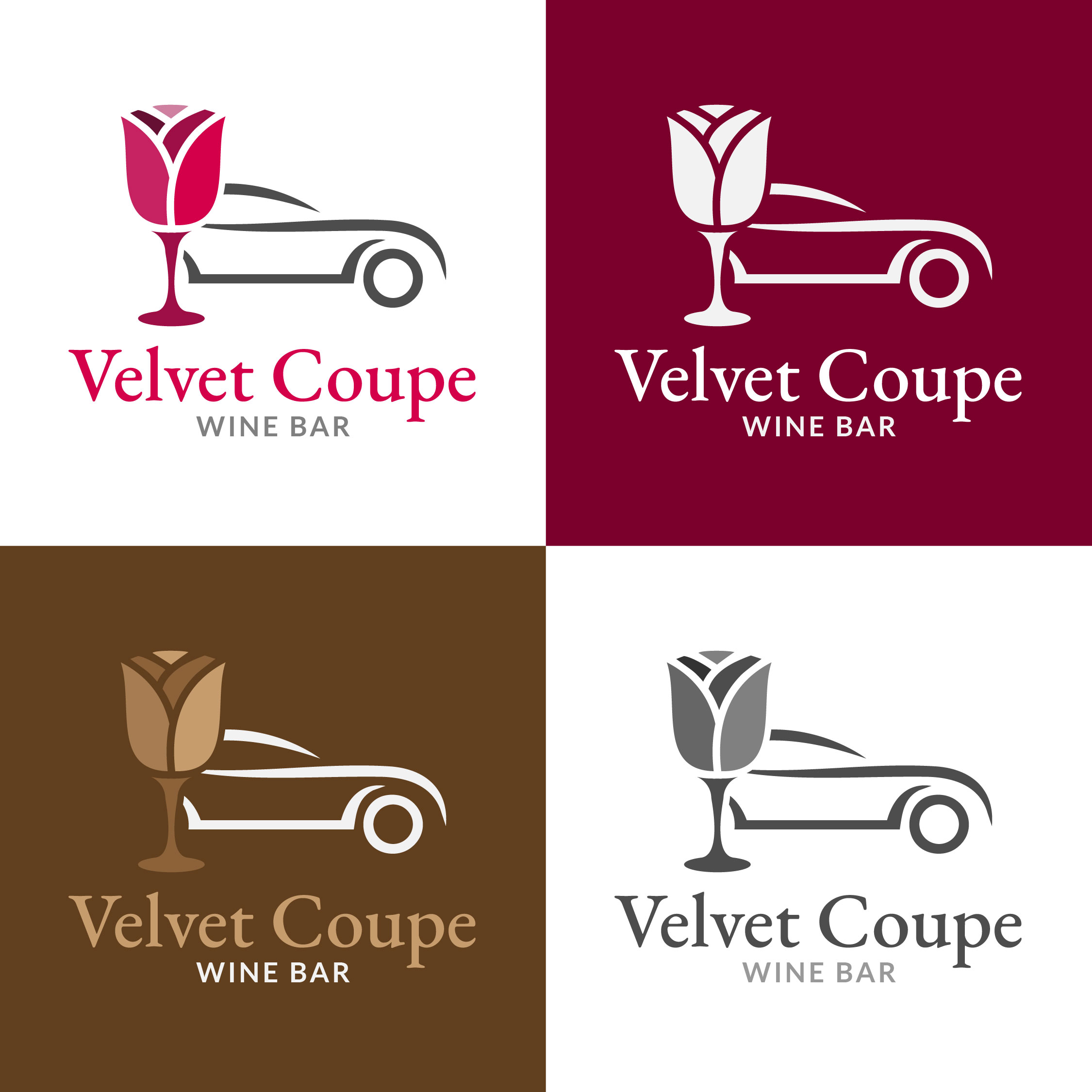 Logo Design by Ali_Akber_Chowdhury_Sayed for Velvet Coupe Wine Bar | Design #36525689