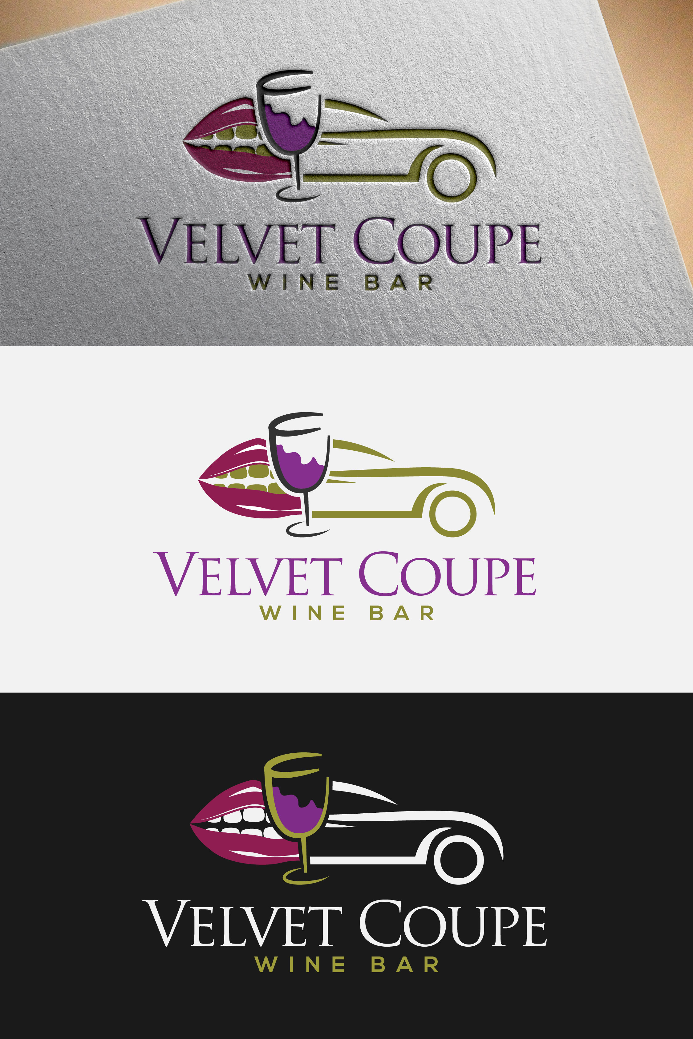 Logo Design by Ali_Akber_Chowdhury_Sayed for Velvet Coupe Wine Bar | Design #36534491