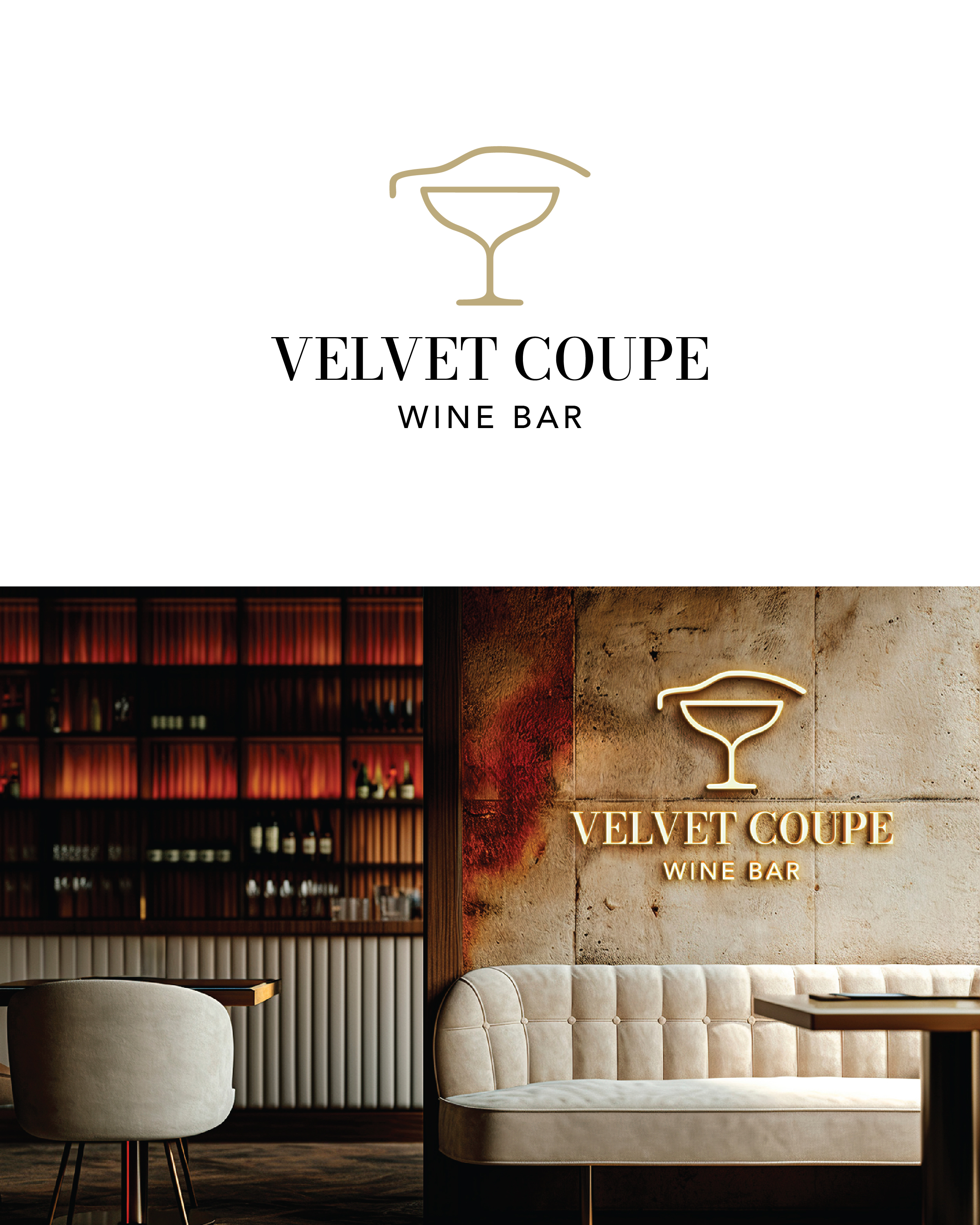 Diseño de Logo por Manu-25 para Velvet Coupe Wine Bar | Diseño #36534419